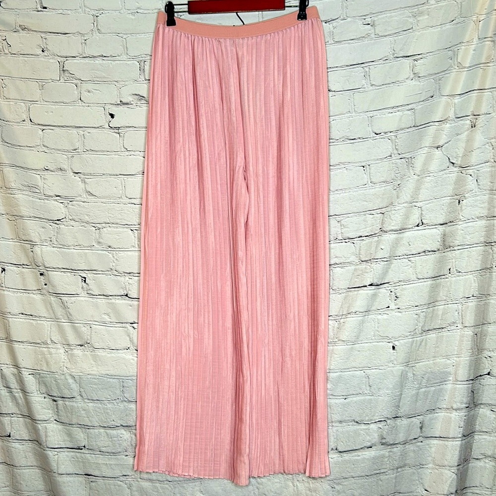 Matilda Jane Pink Pleated Wide Leg Pants Size Medium Brand New W/Tags